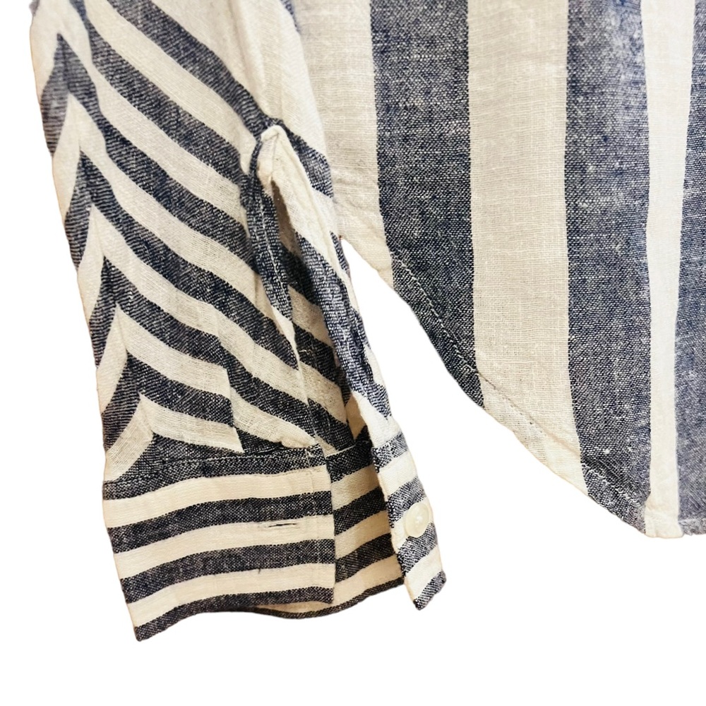 Rails Alyssa Bay Stripe Top Buttons Down Linen Sh… - image 8
